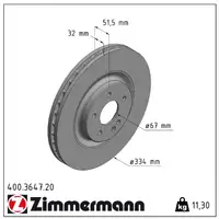 ZIMMERMANN Bremsscheiben + Bremsbeläge + 4x Wako MERCEDES SL R129 280-600 vorne