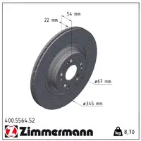 Zimmermann SPORT Bremsscheiben Satz MERCEDES-BENZ GLE V167 C167 mit Sportpaket hinten