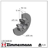 ZIMMERMANN Bremsscheiben + Radlager + Beläge OPEL Movano B RENAULT Master 3 NV400 hinten