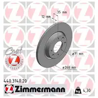 ZIMMERMANN Bremsscheiben Satz CITROEN C4 III OPEL Corsa-e Mokka-e PEUGEOT 2008 208 hinten