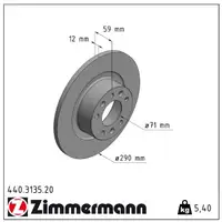 ZIMMERMANN Bremsscheiben Satz für PEUGEOT 508 / 508 SW 2.0 BlueHDi 180 PS hinten