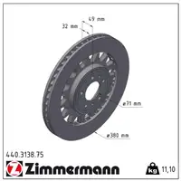 Zimmermann FORMULA Z Bremsscheiben + Bremsbeläge PEUGEOT 308 II 1.6 GTi 250-272 PS vorne