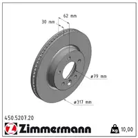 ZIMMERMANN Bremsscheiben LAND ROVER Discovery 3 4 Range Rover Sport vorne