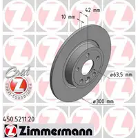 ZIMMERMANN Bremsscheiben Satz LAND ROVER Discovery Sport (L550) JAGUAR E-Pace hinten