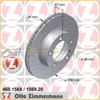 ZIMMERMANN Bremsscheiben Satz PORSCHE Boxster Cayman (987) 2.7 240/245 PS vorne