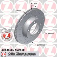 ZIMMERMANN Bremsscheiben Satz PORSCHE Boxster Cayman (987) 2.7 240/245 PS vorne