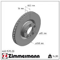 ZIMMERMANN Bremsscheiben + Beläge + Wako PORSCHE Cayenne (9PA) Touareg (7L) vorne