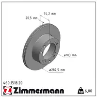 ZIMMERMANN Bremsscheiben Satz PORSCHE 944 2.5 / S 2.7 160/165/190 PS vorne 94435104106