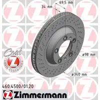 ZIMMERMANN Bremsscheiben Satz PORSCHE 991 3.0/3.8 Carrera Boxster Spyder (981) 3.8 vorne