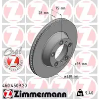 ZIMMERMANN Bremsscheiben Satz PORSCHE Panamera (971) 18 Zoll PR-1KF/1KZ hinten