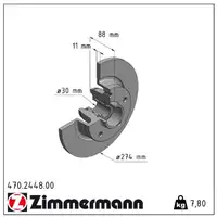 ZIMMERMANN Bremsscheiben + Radlager + Beläge RENAULT Grand Scenic 3 hinten