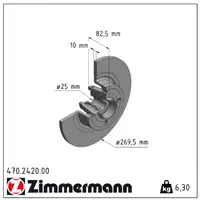 ZIMMERMANN Bremsscheiben + Radlager + Beläge RENAULT Megane 2 Grandtour hinten