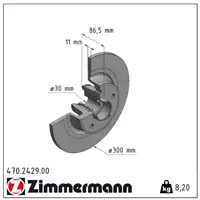 ZIMMERMANN Bremsscheiben + Radlager Satz RENAULT Espace 4 Vel Satis hinten