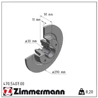 ZIMMERMANN Bremsscheiben + Radlager + Bremsbeläge RENAULT Espace 5 (JR_) hinten