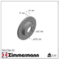 Zimmermann SPORT Bremsscheiben Satz SKODA Felicia 1 2 (6U1 6U5) vorne