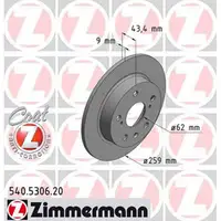 ZIMMERMANN Bremsscheiben + Bremsbeläge SUZUKI Swift 4 (FZ, NZ) 1.6 Sport 136 PS hinten