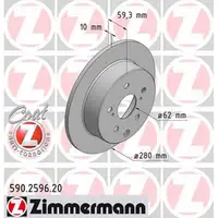 ZIMMERMANN Bremsscheiben Satz für Toyota Avensis (T25) 2.2 D-4D 2.2 D-CAT hinten