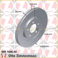 ZIMMERMANN Bremsscheiben für Seat Toledo I VW Corrado Golf 3 Passat Vento vorne