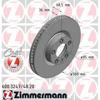 ZIMMERMANN Bremsscheiben + Beläge PORSCHE Cayenne (92A) 1LU/1ZA VW Touareg (7P) 1LJ vorne