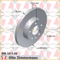 ZIMMERMANN Bremsscheiben Satz VW Transporter T4 PR-1LP 15 Zoll vorne