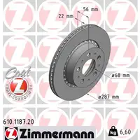 ZIMMERMANN Bremsscheiben für VOLVO 740 760 780 940 960 15 Zoll ohne ABS vorne