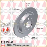 ZIMMERMANN Bremsscheiben für Volvo S90 V90 2.9 180/204PS 05.1998-12.1998 hinten