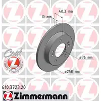 ZIMMERMANN Bremsscheiben + Bremsbeläge VOLVO V40 Schrägheck (525, 526) hinten