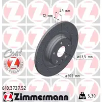 Zimmermann SPORT Bremsscheiben Satz VOLVO S60 III S90 II V60 II V90 II XC60 II 16" hinten