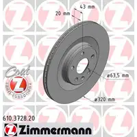 ZIMMERMANN Bremsscheiben Satz für VOLVO S90 II XC90 II 17 Zoll hinten