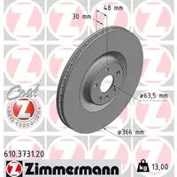 ZIMMERMANN Bremsscheiben Satz VOLVO XC60 II (245) XC90 II (256) 19 Zoll vorne 31400569