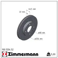 Zimmermann SPORT Bremsscheiben Satz für Audi 100 (C2 C3) 80 90 (B3) vorne