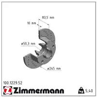 Zimmermann SPORT Bremsscheiben + Bremsbeläge AUDI A4 (8D B5) ab 08.1997 hinten