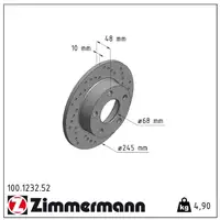 Zimmermann SPORT Bremsscheiben + Beläge AUDI A4 (8D B5) VW Passat (B5) PR-1KD/KF hinten