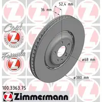 Zimmermann FORMULA Z Bremsscheiben Satz AUDI A8 (4H) 1LJ SQ5 (8RB FY) 1LV/1ZK vorne