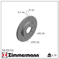 Zimmermann SPORT Bremsscheiben + Beläge BMW 3er E30 316/i 318i/is 324d ohne ABS vorne