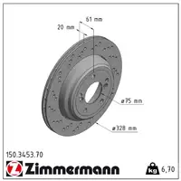 Zimmermann FORMULA Z Bremsscheiben Satz BMW E46 M3 / CSL Z4M 343/360 PS hinten