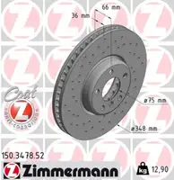 Zimmermann SPORT Bremsscheiben Satz BMW 5er F10 F11 F07 6er F12 F13 F06 7er F01-04 vorne