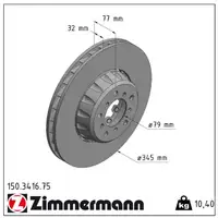 Zimmermann FORMULA Z Bremsscheiben + Beläge + Wako BMW 5er E39 M5 400 PS vorne