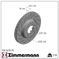 Zimmermann FORMULA Z Bremsscheiben Satz BMW 3er E46 M3 343 PS vorne