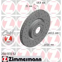 Zimmermann SPORT Bremsscheiben für Ford Focus III MK3 2.0ST Kuga II MK2 vorne