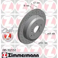 Zimmermann SPORT Bremsscheiben Satz für Hyundai ix55 3.8V6 3.0V6 CRDi hinten