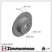 Zimmermann SPORT Bremsscheiben + Beläge OPEL Vectra B ab 01.2000 vorne + hinten