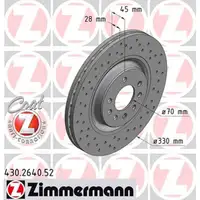 Zimmermann SPORT Bremsscheiben Satz für OPEL CORSA E 1.6 Turbo OPC 17 Zoll vorne