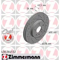 Zimmermann SPORT Bremsscheiben für OPEL ASTRA K 1.0 1.4 1.6Turbo 1.6CDTi vorne