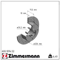 Zimmermann SPORT Bremsscheiben Satz VW Käfer 1200 1300 1302 1303 1500 Karmann Ghia vorne