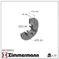 Zimmermann SPORT Bremsscheiben + Beläge VW Golf 2 1.8 GTI 3 Passat B2 B3 B4 hinten