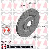 Zimmermann SPORT Bremsscheiben für AUDI A1 8X SEAT IBIZA V VW POLO 6R 6C vorne