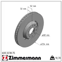 Zimmermann FORMULA Z Bremsscheiben Satz VW Passat (3B B5) 4.0 W8 4motion 275 PS vorne