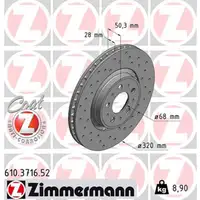 Zimmermann SPORT Bremsscheiben für Volvo S60 S80 V70 XC70 Cross Country vorne