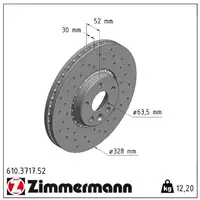 Zimmermann SPORT Bremsscheiben Satz VOLVO XC60 I (156) bis Fgst. CH-908132 vorne